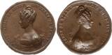Frankreich, Königreich Einseitige hohlgeprägte Bronzemedaille o.J. Sig. W, auf Maria Carolina von Bourbon-Sizilien, Herzogin von Berry, 1798 - 1870 Selten, EF