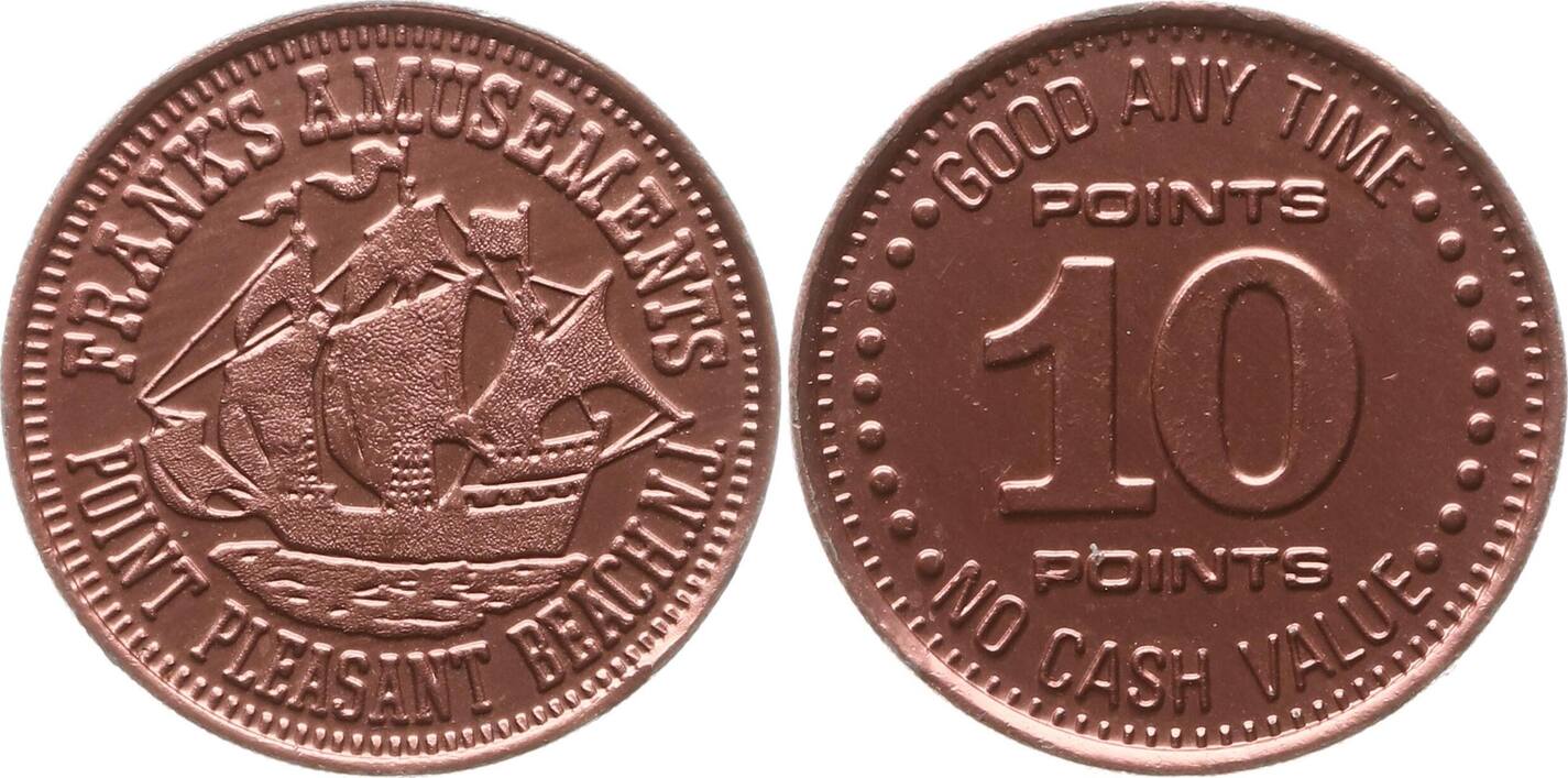 USA, New Jersey Leichtmetall Token o.J. (20. Jh.) Frank's Amusements ...
