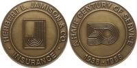 USA, New Jersey, Cranford Große Bronzemedaille a.d. 50-jährige Jubiläum der Versicherung Herbert L. Jamison & Co. -