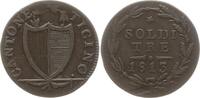 Schweiz - Tessin 3 Soldi Mzz. * -