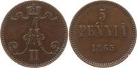 Finnland 5 Penniä Alexander II., 1855 - 1881 -
