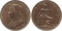 Farthing (1/4 Penny) 1895 Großbritannien Victoria, 1837 - 1901 Vorzüglich, feiner Kr.