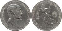 Österreich, Kaiserreich 5 Kronen Franz Joseph I., 1848 - 1916, Wien, auf sein 60. Regierungsjubiläum -