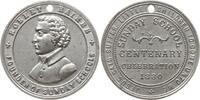 Großbritannien, Königreich Tragbare Zinnmedaille Victoria, 1837 - 1901, Hunderjahrfeier Sonntagsschulen, Gründer Robert Raikes -
