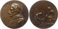 Kirchenstaat Bronzemedaille Innozenz XI., 1676 - 1689, von Giovanni Battista Guglielmada, a.d. Fußwaschung -