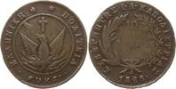 Griechenland 10 Lepta Governor Ioannis Kapodistrias, 1828-1831, Aegina, solid circle, diverging rays -