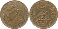 Frankreich, Kaiserreich, Stadt Paris Kleine tragbare Messingmedaille Napoleon III.,1852-1870, v. Robineau, Rétablissement de l'Empire par le Suffrage -