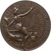 Belgien, Königreich, Antwerpen Einseitige Bronzemedaille Leopold II., 1865 - 1909, v. Carl Nys, 25 Jahre Société Royale Nautique -