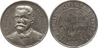 Vernickelte Zinkmedaille 1889 Frankreich, 3. Republik, Stadt Paris v. Cartaux, Général Boulanger, Député de la Seine, a.s. Wahl zum Präsidenten S...