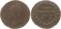 Frankreich, 1. Republik, Directoire/Consulat 5 Centimes Straßburg -