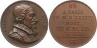 Frankreich, Königreich Bronzemedaille v. Domard, a.d. Staatsmann Mathieu Mole, 1584 - 1654 -