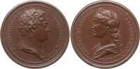 Lothringen, Herzogtum Bronzemedaille v. Saint-Urbain, auf Rudolf, 1329 - 1346 und Gemahlin Maria von Blois -