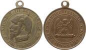 Frankreich, Kaiserreich Tragbare satirische Medaille Napoleon III., 1852 - 1870, Schlacht bei Sedan, Vampire Francais -