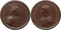 Lothringen, Herzogtum Bronzemedaille v. Saint-Urbain, Herzog Friedrich III., 1251 - 1302 und Margarete von Navarra -