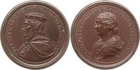 Lothringen, Herzogtum Bronzemedaille v. Saint-Urbain, Herzog Friedrich II., 1205 - 1212 und Gemahlin Agnès von Bar -