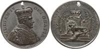 Großbritannien Zinnmedaille William IV., 1830 - 1837, v. Ingram, Accession, gekr. Büste mit Halskrause n.r. -
