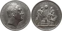 Großbritannien Zinnmedaille William IV., 1830 - 1837, o. Sign., auf seinen Tod, Urne auf Podest, Britannia -