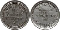 Frankreich, 2. Republik, Stadt Lyon Zinnmedaille Mars 1848 Conseil Executif, Assoc. Nationale de Industrielle des Travailleurs -