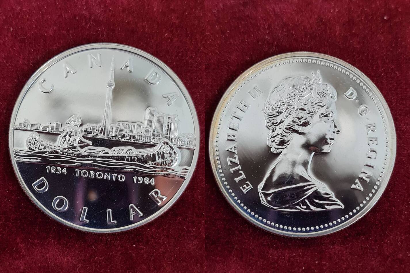 1984 1 Dollar Kanada Kanu 150 Jahre Toronto prooflike | MA-Shops