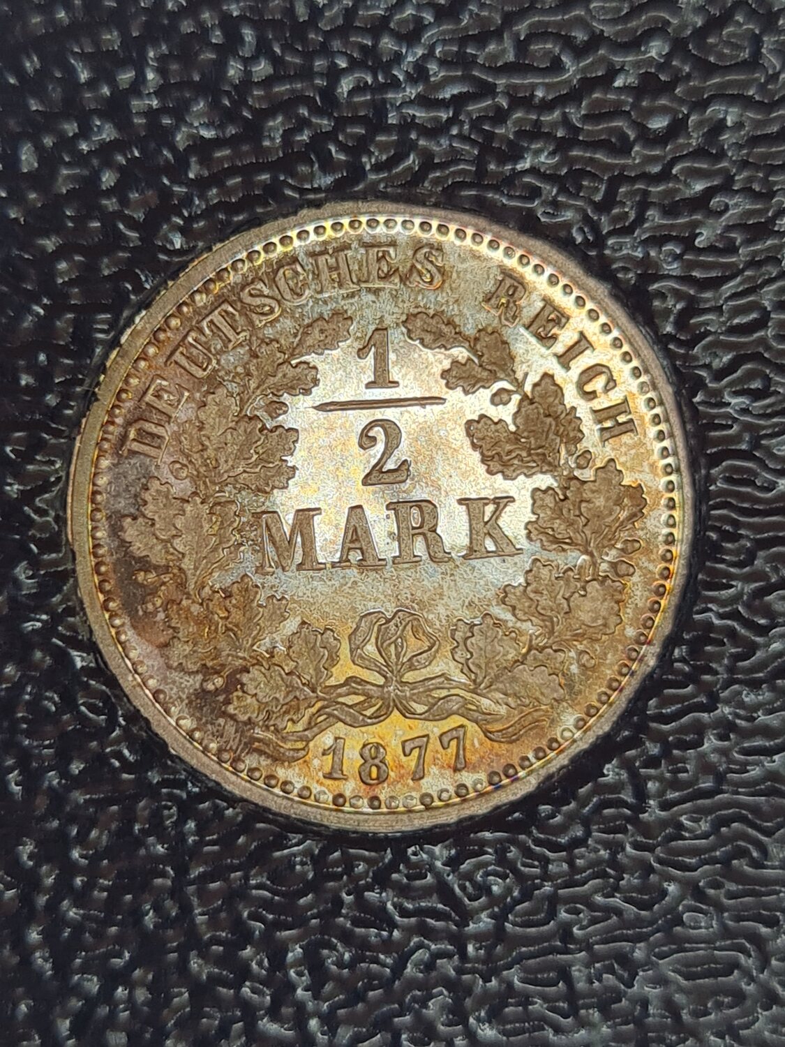 1/2 Mark 1877 (50 pfennig) Schaaf 8 / G9 Proof feine Patina selten | MA ...