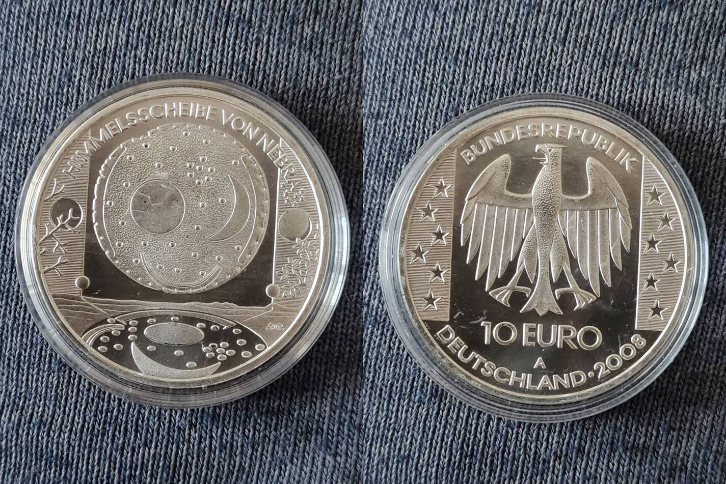 10 Euro Münze 2008 Himmelsscheibe Von Nebra Wert 10 Euro 2008 Himmelsscheibe von Nebra UNC | MA-Shops