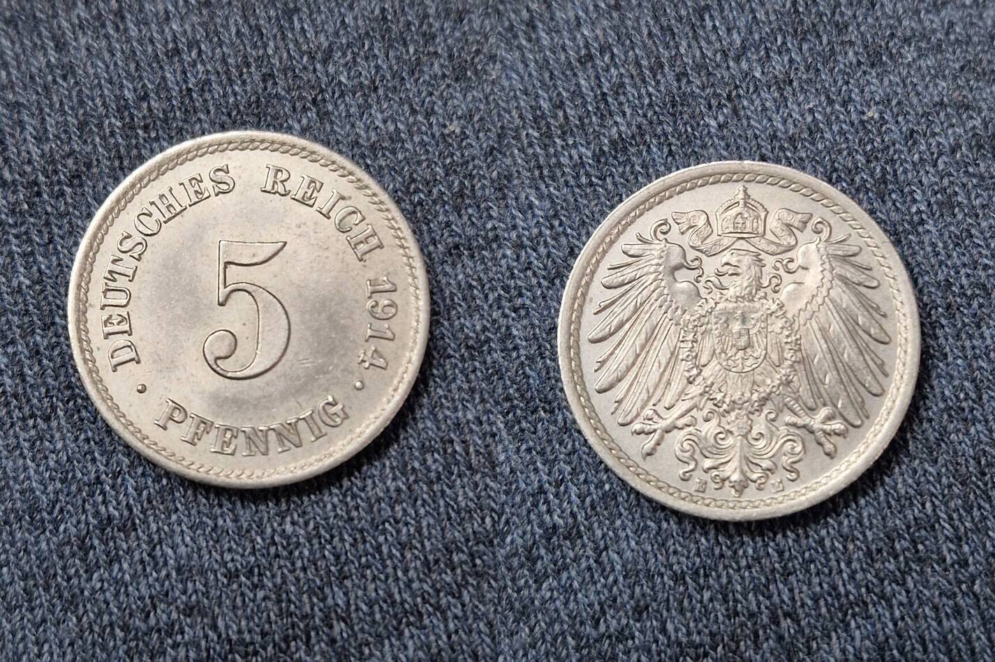 Kaiserreich 1914 E 5 Pfennig UNC- | MA-Shops