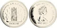 Kanada 1 Dollar 1977 Senatsthron Queen Elisabeth Picture