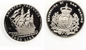 5000 Lire San Marino 1995 Amerigo Vespucci Silber PP Picture