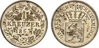 1 Kreuzer Hessen 1863 -