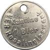 Wertmarke Kantine 1 Bier VEB Rosalinglaswerk -
