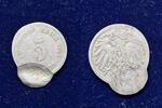  1905  Kaiserreich 5 Pfennig Fehlprägung SS Doppelschlag