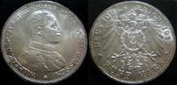 5 Mark Preussen Wilhelm II Büste in Uniform -