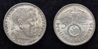 5 Mark Hindenburg mit Hakenkreuz -