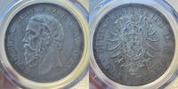  1875 5 Mark Baden Friedrich I Jaeger 27 F offenes A sehr selten! PCGS M... 93,549.95 元  ＋  272.85 元 运费