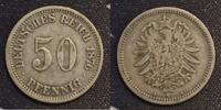  1876 A 50 Pfennig SS 93.55 元  ＋  56.91 元 运费