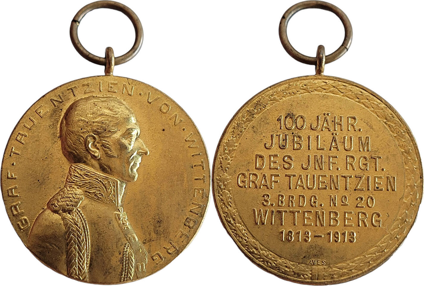 SachsenWittenberg Erinnerungsmedaille 1913 Regimentsjubiläum 100 jähr