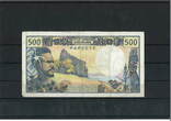 Tahiti 500 Francs 1970 Banknote / Geldschein F-VF