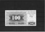 Bosnien-Herzegowina 100 Dinar 1992 Banknote / Geldschein EF
