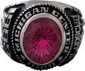 Schmuck Ring Personalisierter Highschool-RIng der Michigan Center High -