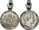 3 1/2 Gulden 1845 Bayern Schmuckanfertigung - Riechflakon, tragbar als Anhänger ss
