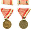 Österreich-Ungarn Medaille Kaiser Franz Joseph Medaille Der Tapferkeit in Bronze mit Bandleiste -
