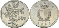Malta 50 Cents 1991 Kursmünze ss-vz 1.16 US$  +  11.06 US$ shipping