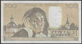 Billets de la cinquième République  500 Francs Pascal 1.2.1990, D.308/56381 F 71/43 SPL AU
