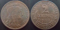 France 2 centimes 2 centimes Daniel Dupuis 1902, G.107 SUPERBE -