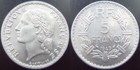 France 5 francs 5 francs Lavrillier aluminium 1949, G.766a SUPERBE/TTB+ -