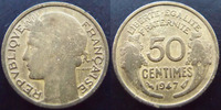 France 50 centimes 50 centimes Morlon 1947, G.423b B à TB Rare!R -