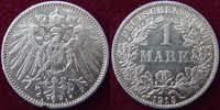 Allemagne, Deutschland, Empire, Kaisereich 1 mark Allemagne, Deutschland, Kaisereich, Empire, 1 mark 1915 A, J.17 SUPERBE -