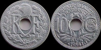 France 10 centimes 10 centimes zinc 1941, points et cts souligné, G.288c SUPERBE+ -