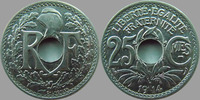 France 25 centimes 25 centimes Lindauer 1914 souligné, G.379 SUPERBE -