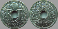 France 25 centimes 25 centimes Lindauer 1915 souligné, G.379 SUPERBE -